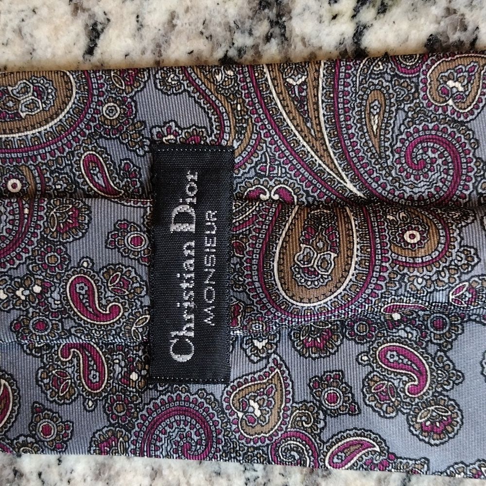 Christian Dior Monsieur Silk Vintage Tie 58" - Picture 9 of 12